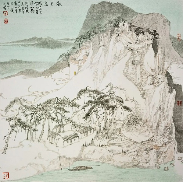 【艺术展览】观自在——九君广州艺术周展作品精选，九君，原名孙修辉，中国美术家协会会员，中国国家画院卢禹舜工作室画家，中国水墨画学会副秘书长，江苏省美术家协会会员‘
