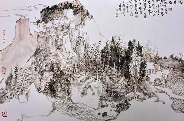 【艺术展览】观自在——九君广州艺术周展作品精选，九君，原名孙修辉，中国美术家协会会员，中国国家画院卢禹舜工作室画家，中国水墨画学会副秘书长，江苏省美术家协会会员‘